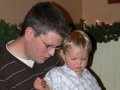17th December 2006 - Family Christmas Dinner - Phil Tom & Glasses (First Drinking Lesson?)