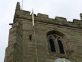 6th February 2007 - Preparation for Lillington Bells Restoration - Plank Lifted to Top of St Mary's Church Tower for Temporary Lifting Jib