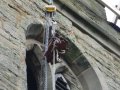 14th February 2007 - Lillington Bells Restoration - Tower & 7th Bell's Headstock in Transit from Belfry Window