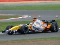 20th June 2007 - Silverstone, England - Heikki Kovalainen & Renault at Luffield Corner