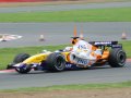 20th June 2007 - Silverstone, England - Heikki Kovalainen & Renault at Luffield Corner