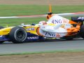 20th June 2007 - Silverstone, England - Heikki Kovalainen & Renault at Luffield Corner