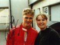 15 August 1996 - Silverstone - Ralf Schumacher and Clare in Paddock