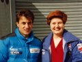 3 April 1997 - Silverstone Paddock - Jean Alesi and Jackie