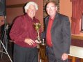 18th May 2007 - L&DTTA Presentation Evening - Derek Harwood Collecting 'Over 60s' Cup from President John Earls