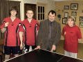 6th February 2008 - Leamington League Division 'A' - Free Church 'I' Team - Daniel Ward, Luke Spencer & Team Coach Phil John with Susan Clarke