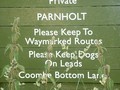 Walk 586, AA47 - Parnholt Wood Sign