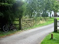 21st July 2008 - Heart of England Way - Bike locked at Dorsington