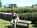 13th June 2009 - Thames Path 1 - Sally on Bench in Ewen Village