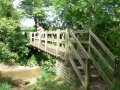 13th June 2009 - Thames Path 1 - Sally on Bridge to Country Park Lake