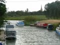 28th August 2009 - Thames Path 3 - River Boats and Lechlade Church from St John's Bridge