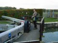 29th October 2009 - Thames Path 6 - Sally on Pinkhill Lock Gate