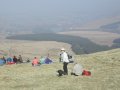 16 March 2003 - Peak District North/South Traverse - Lunch near Holme Moss_overlooking Holmfirth