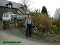 13th April 2003 - Midland Hillwalkers - Glyndwr's Highway - Derek & Welsh Gnome near Bailey Hill