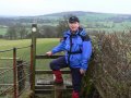 16th February 2007 - Winchcombe - Derek at Stile on Cotswold Way at Wadfield Farmhouse
