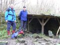 16th February 2007 - Winchcombe - Derek & Laz by Shed Over Mosaic Pavement in Spoonley Wood