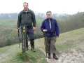 30th March 2007 - Chequers - Ken & Den on 'Cradle Footpath' by Sign Post to Blair's Lair