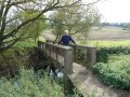 28th September 2007 - Warwickshire Ramble - John on Footbridge over River Itchen