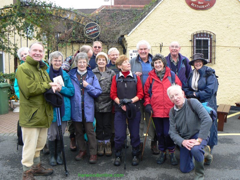 9th November 2009 - NHS Group - Walkers at New Inn Hotel, Clifford Chambers, End of Walk (Click Here to Return to Walk Description No. 777)