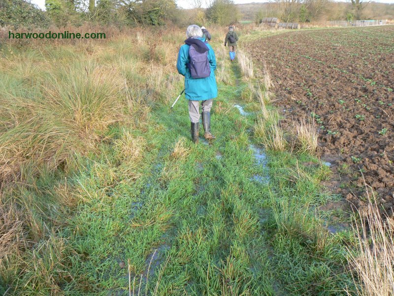 10th December 2009 - NHS Group - Very Wet towards Woodhouse Hotel and Duke's Wood (Click Here to Return to Walk Description No. 781)